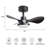 24 in. Indoor Ceiling Fan with Dimmable LED Light and Remote Control for Bedroom,Living Room-131406494-131406495