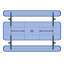 96 "Tables de pique-nique rectangulaires bleues-412368731