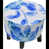 White/Blue Floral Polyester