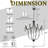  32'' 8-light Modern Unique/Statement Black Mid-century Modern Candelabra Crystal Chandelier Vintage Candle Pendant Light For Living Room Dining Room And Entryway