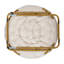 Fauteuil lune surdimensionné pliable en fausse fourrure avec repose-pieds pliable-2106314268-2106220907