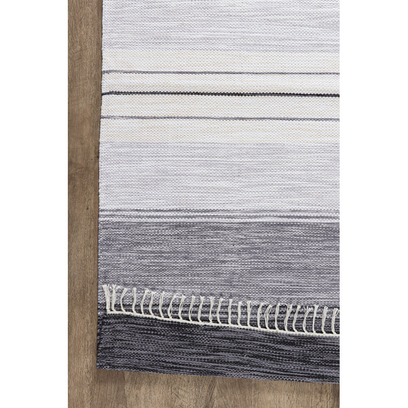 Runner Valerii Striped Hand Woven Area Rug, Runner 70 x 160cm