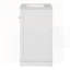 Meuble-lavabo de salle de bain avec lavabo en céramique, ensemble de meuble-lavabo simple autoportant avec porte à fermeture douce, tablette réglable, style moderne, blanc-236389201