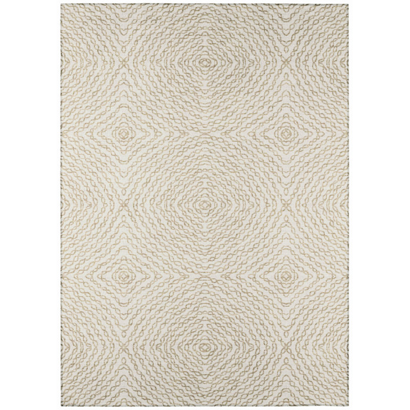 Araoluwa Chenille Washable Oriental Rug, Rectangle 5' x 7'6"