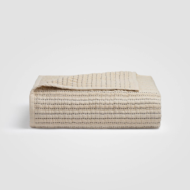Coastal Stitch Quilted Bedspread, Queen