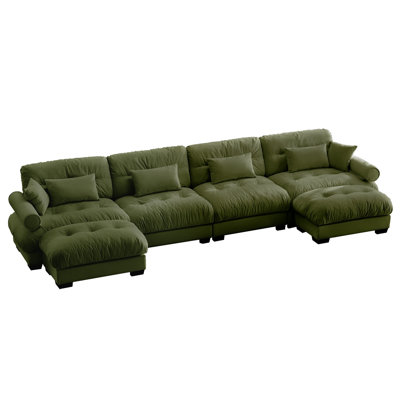 Modern Velvet Sectional Sofa