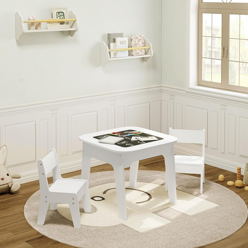 Houchens Kids 3 Piece Square Arts And Crafts Table