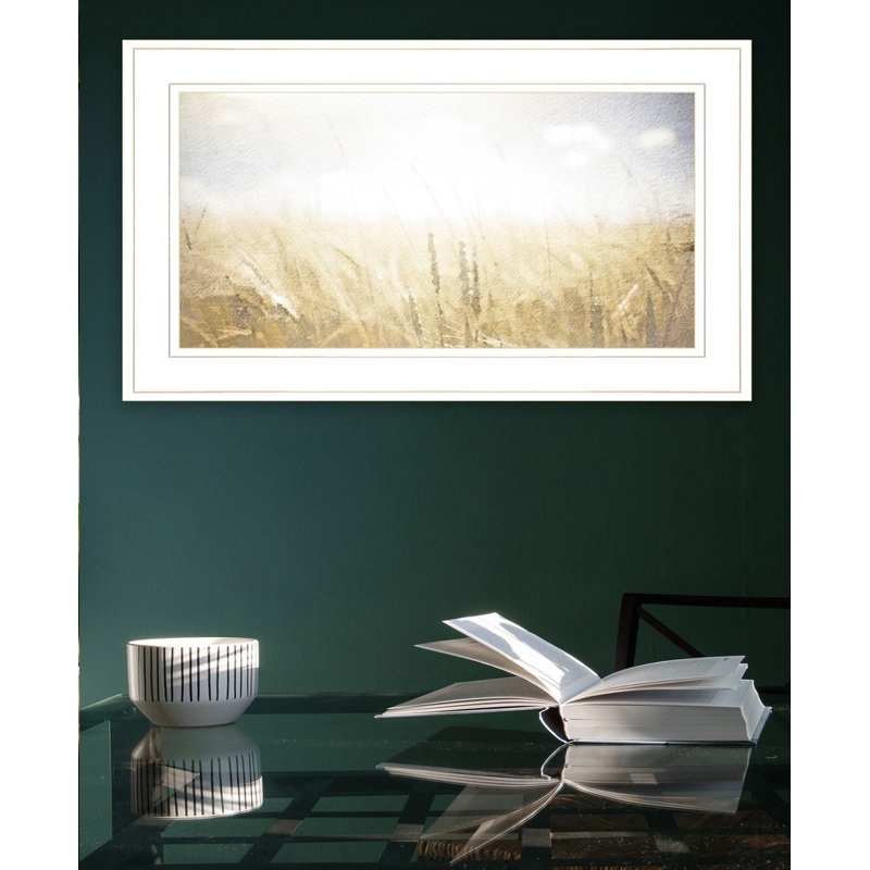 «Fields of Gold», art mural encadré pour le salon, décoration murale par Bluebird Barn