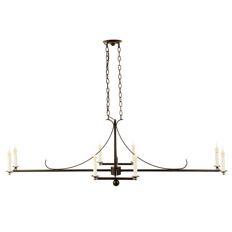 Elongated Scroll Chandelier