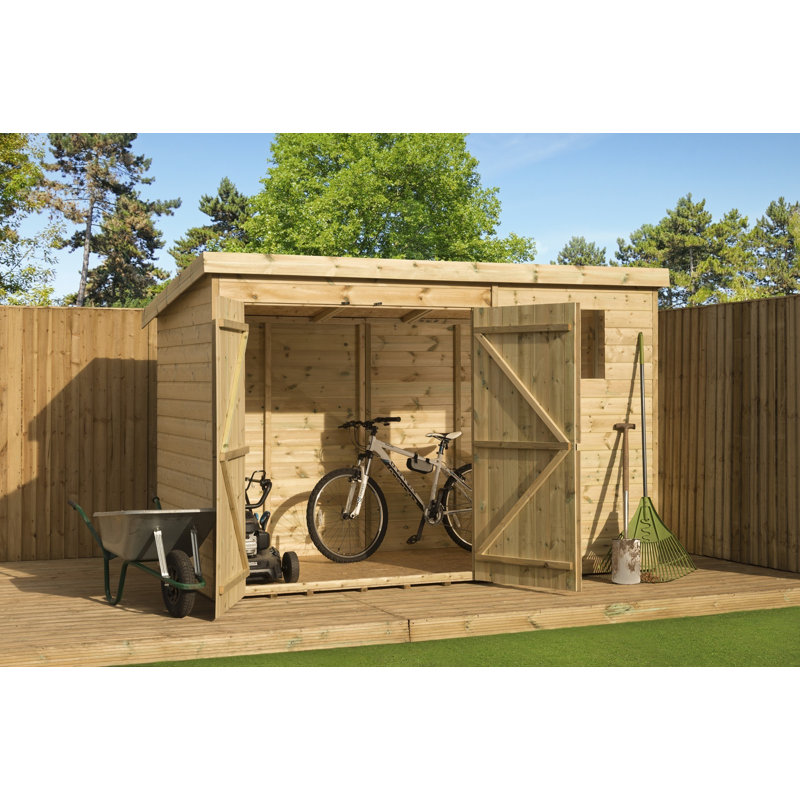 10 Ft. W x 5 Ft. D Shiplap Pent Wooden Shed