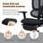 Black Ergonomic High-Back Office Chair, Mesh Back Computer Chair with Footrest, Dynamic Lumbar Support, 2D Headrest and 4D Armrests, Sponge Cushion for Adult Home Office-1885775643