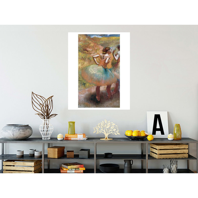 Deux danseuses en jupes vertes par Edgar Degas - Impression Giclée, H 40 po x l 32 po