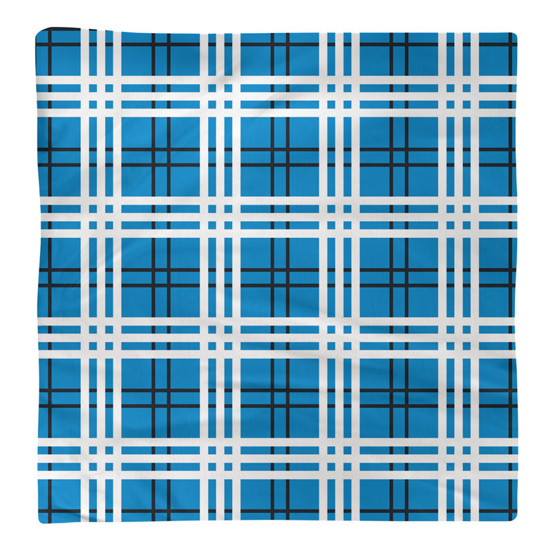 Serviette de luxe Caroline de football, L 10 po x l 10 po, Bleu Carolina / noir / blanc, polyester