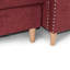 Canapé modulaire réversible 2 pièces Red Velvet avec 2 coussins décoratifs, assise mi-ferme, dossier coussiné, accoudoirs roulés, convient aux petits espaces