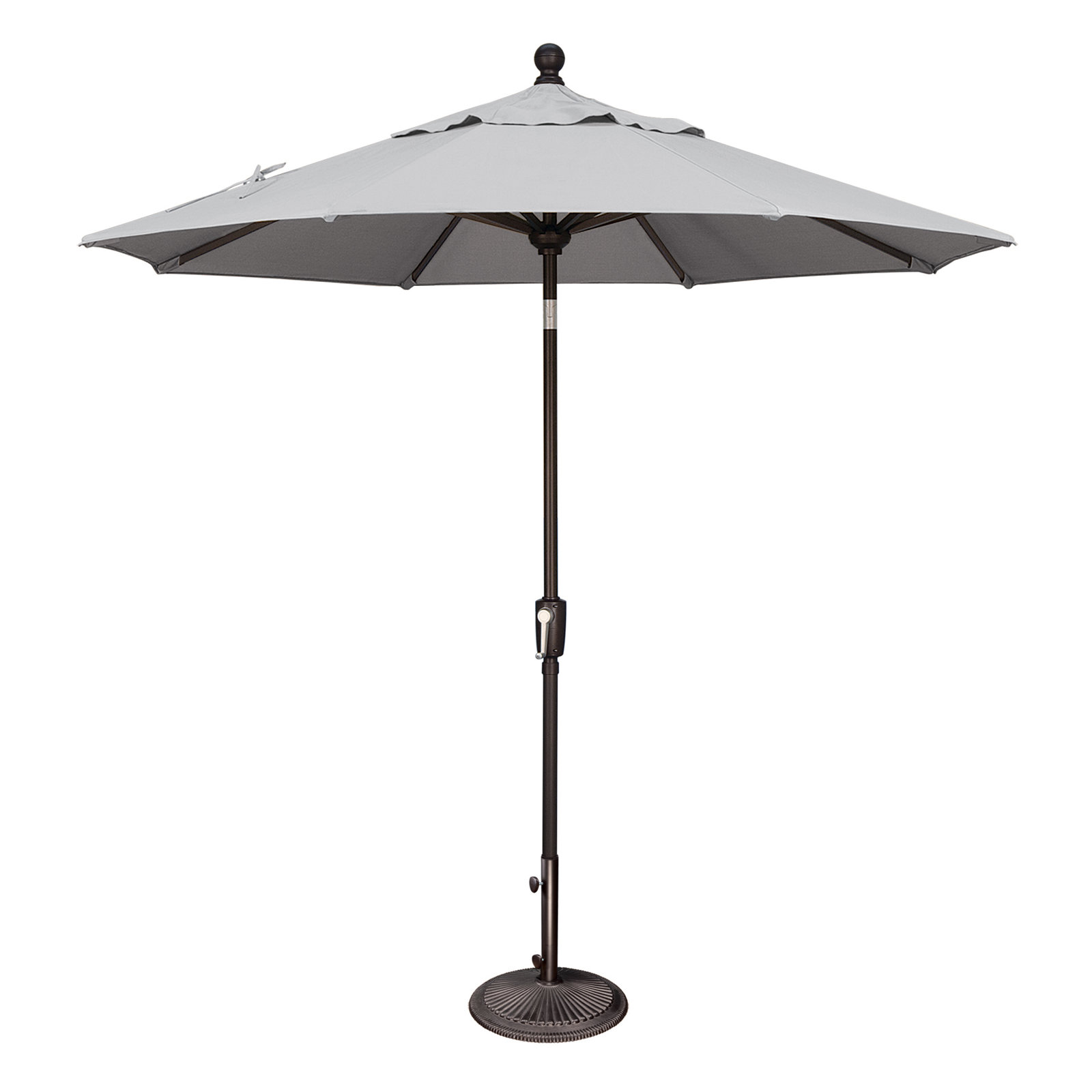 Launceston Market Umbrella, Black, Sunbrella / Granite, 96" H x 90" W x 90" D