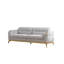 Canapé de style moderne Zoe en bois et accents dorés-114423665