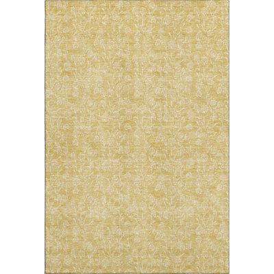 Premium Machine Washable Prisco Gold Rug