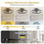 Ventilateur de plafond noir intelligent de 20 pouces avec moteur silencieux, DEL à intensité variable, conception de pales invisibles et de cristal, télécommande et contrôle d'application, salle à manger multi-vitesses pour la chambre à coucher