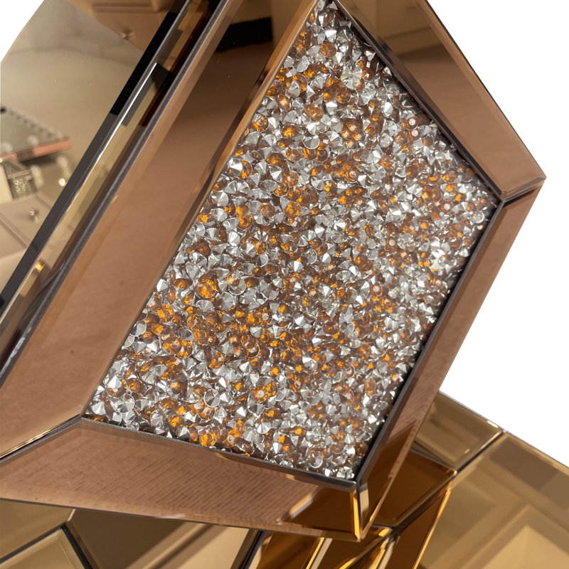 Crushed Diamond Mirrored End Table