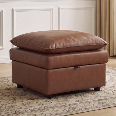 27.2" Square Storage Ottoman