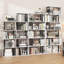 Bibliothèque en bois à 5 niveaux en forme de S, présentoir autoportant moderne pour plusieurs décors-1107169200-1107169201