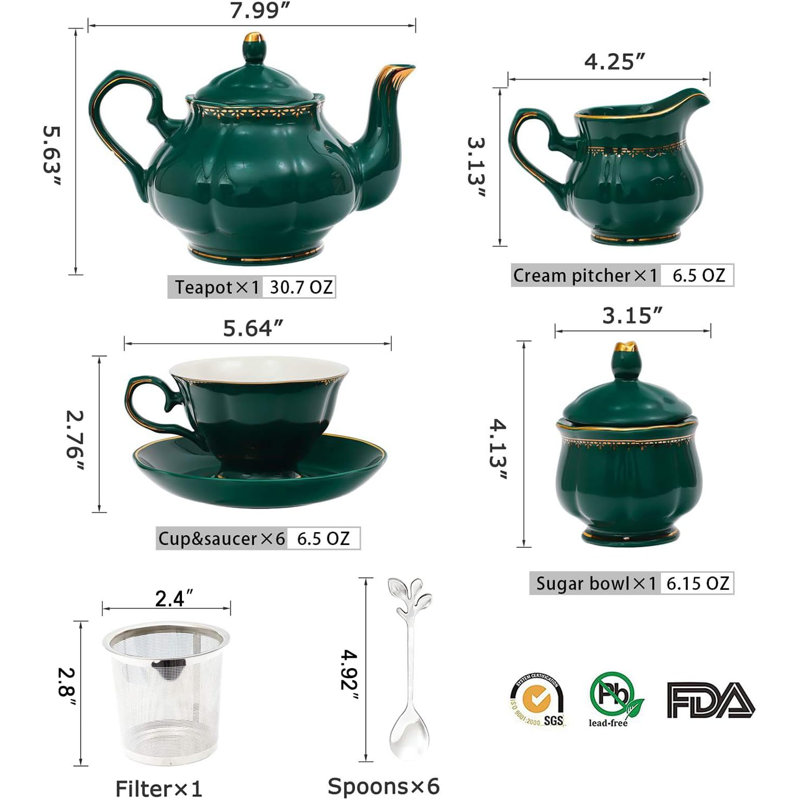 Ceramic coffee and tea set