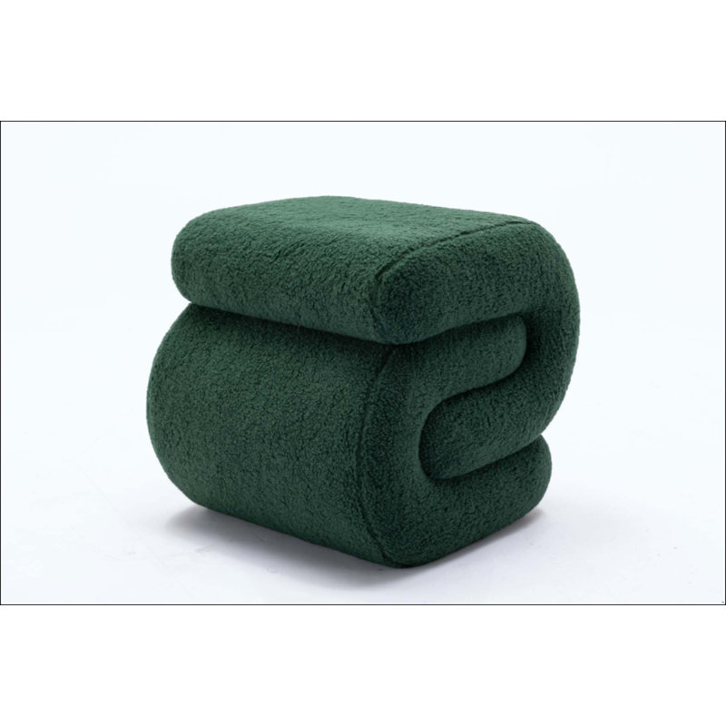 Tabouret de maquillage avec repose-pieds Teddy, Teddy, Dark Green