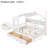 Kids Playhouse Bed with 2 Drawers and Storage Shelf-1084885877