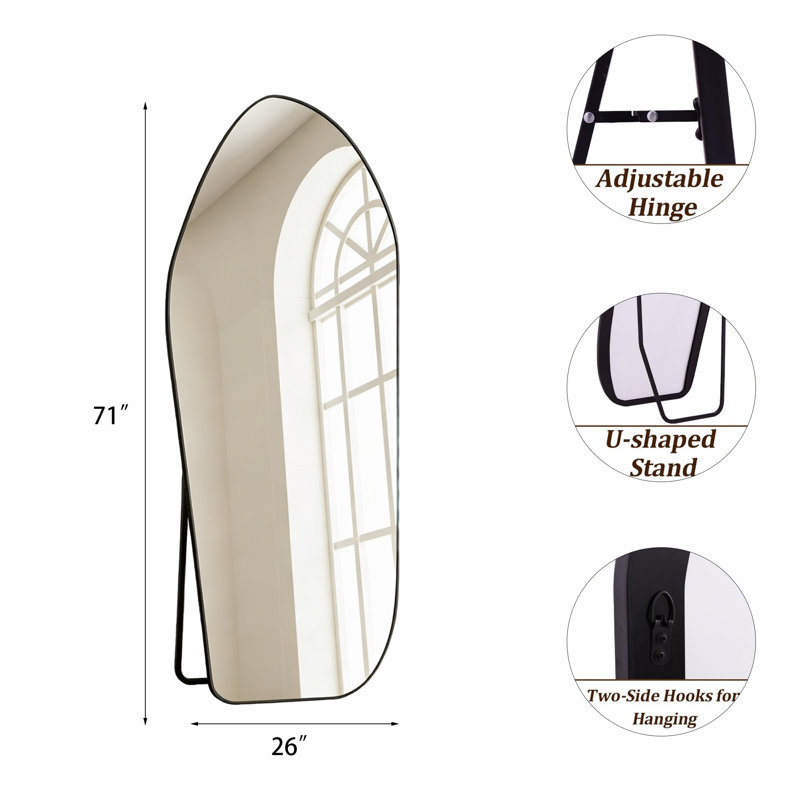 Miroir pleine grandeur abstrait, H 76 po x l 34 po