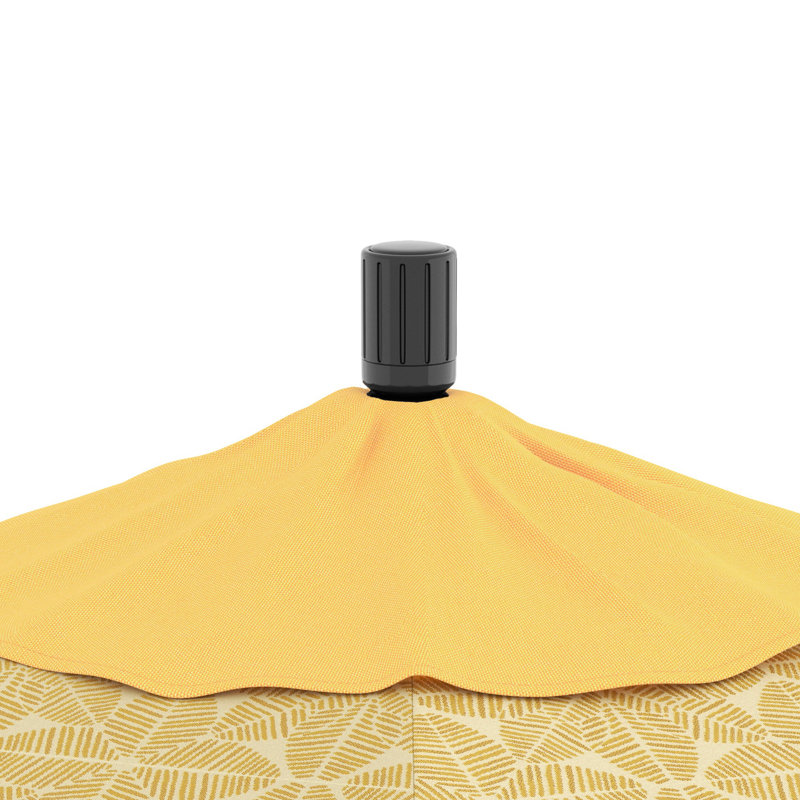 Parasol de marché 9 pi Santana Praneeth, Palmetto Sawgrass - Pacifica Premium, Gris