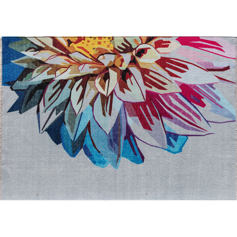 Tapis moderne Maisie Dahlia, Rectangle 7 pi 10 po x 10 pi 10 po