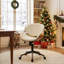 Chaise de bureau rembourrée à hauteur ajustable avec chaise pivotante en chenille et structure en métal-437675639