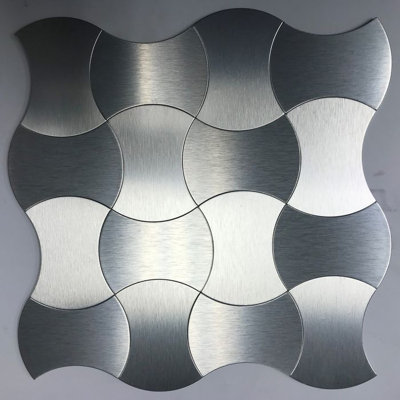 Mosaïque en aluminium chromé style marocain