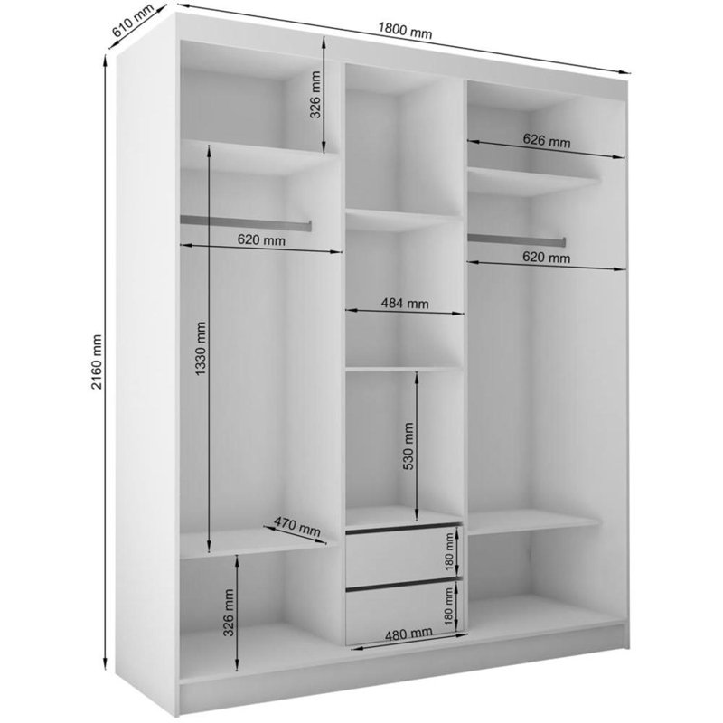 Brisen 3 Door Sliding Wardrobe, Beige