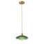 1 luminaire suspendu en fer de verre à intensité variable vert foncé