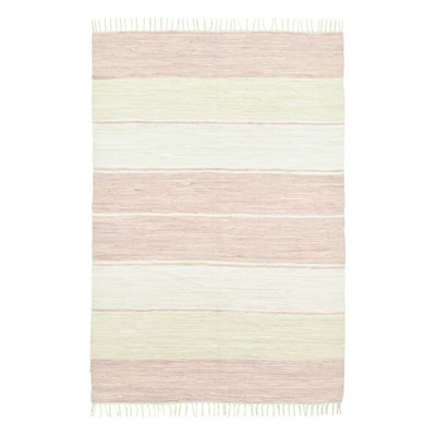Leonhardt Striped Cotton Hand Woven Area Rug