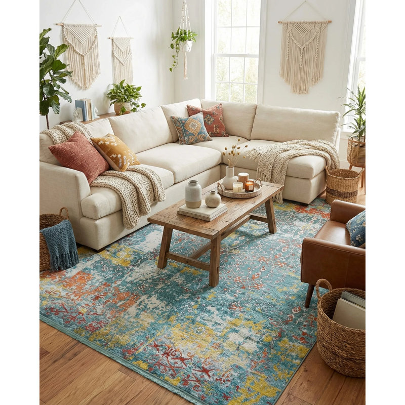 Folmar Abstract Indoor Rug, Rectangle 8' x 10'