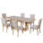 Rustic 82inch 7-Piece Extendable Dining Table Set