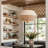 Nimbus Modern Pendant Light – 20" Metal, Wood & Gold, Beige, Ivory White Large Geometric 3-Light Hardwired Dimmable Light Fixture for Living Room, Dining Room, or Entryway in Modern, Minimalist, and Transitional Style-1843263137