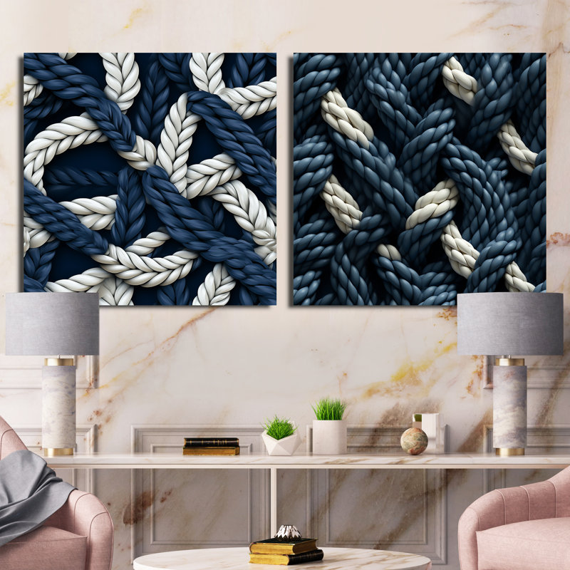 Allegresse - Ensemble de 2 collages abstraits carrés, H 16 po x l 33 po, Toile tendue