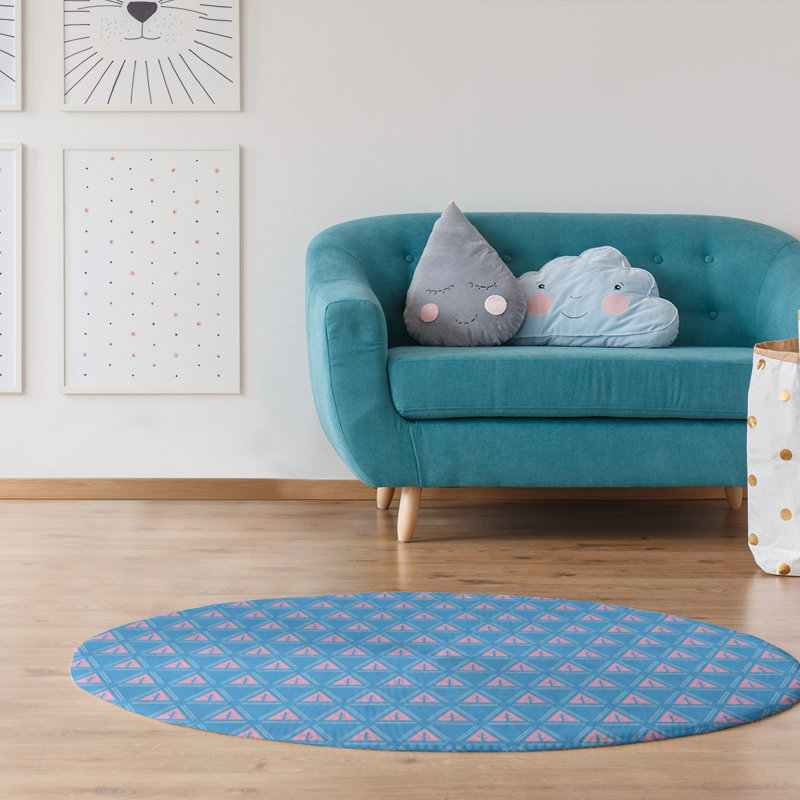 Chenille Indoor Rug, Round 5'