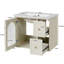 Ensemble de meuble-lavabo mural 24 po avec lavabo en céramique, 2 tiroirs et 1 porte à fermeture en douceur pour petits espaces