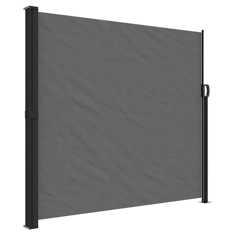 Vidaxl Retractable Side Awning, Anthracite, 70.9" x 196.9"