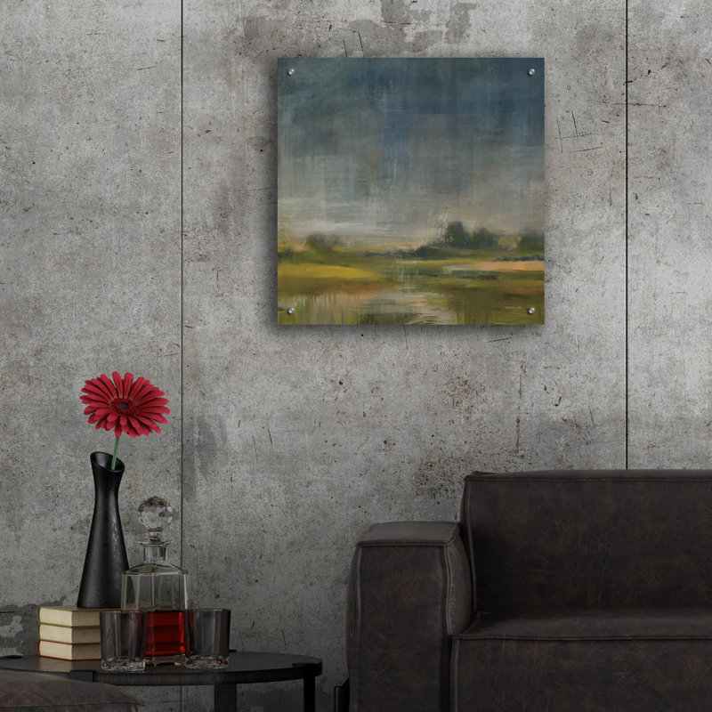  «Distant Shores» par Danhui Nai, art mural en verre acrylique, 24 po x 24 po