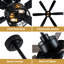 Grand ventilateur de plafond de 60 pouces avec lumières et télécommande, ventilateur de plafond noir réversible à 6 vitesses pour patio-458452689