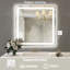 Miroir de salle de bain mural à DEL sans cadre à intensité variable-1081845993