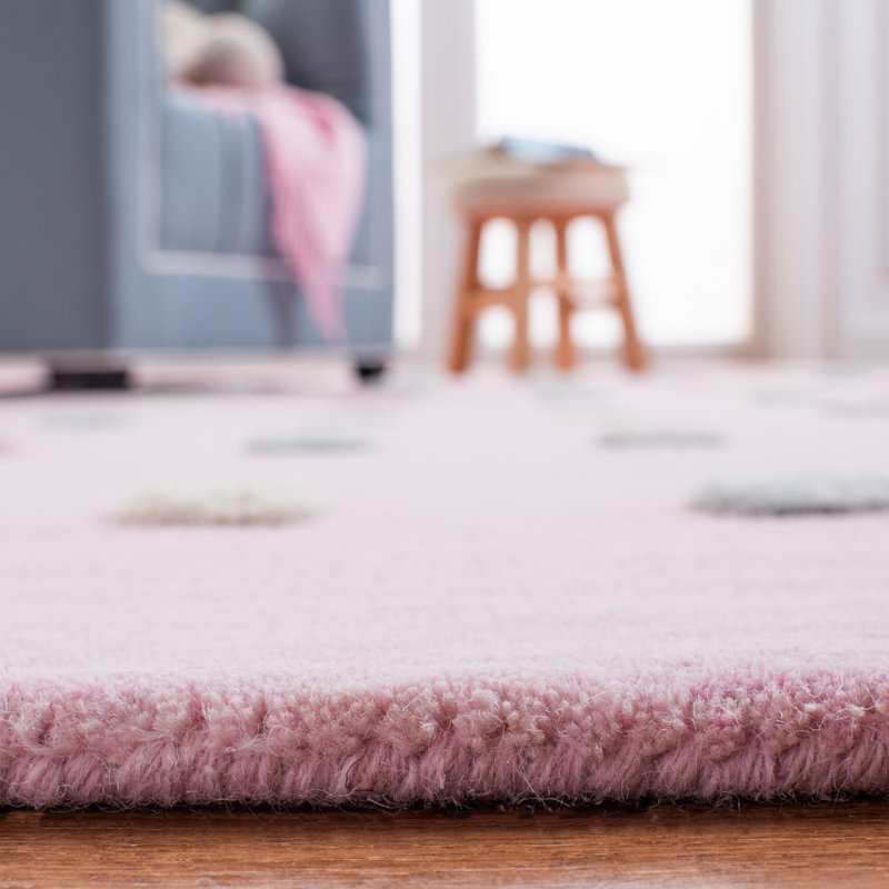 Hachirou Hand Loomed 70% Wool, 20% Latex, 10% Cotton Rug, Round 5'