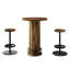 Table de bar industrielle ronde avec 2 tabourets de bar (ensemble de 4)-129676208