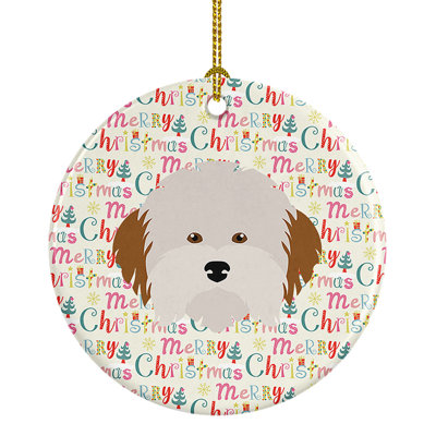 Ornement suspendu chien havanais Merry Christmas