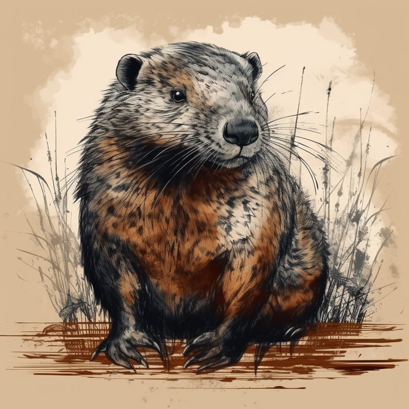 Beaver Wildlife Duvet Cover, King Duvet Cover